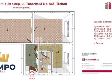 2 | Prodej bytu, 2+1, 55 m²