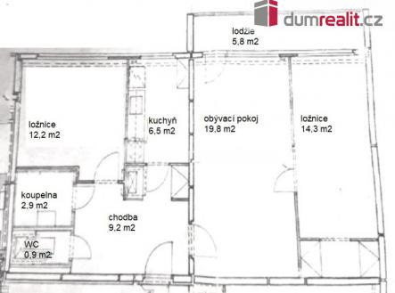 2 | Prodej bytu, 3+1, 75 m²
