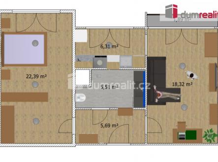 2 | Prodej bytu, 2+1, 60 m²
