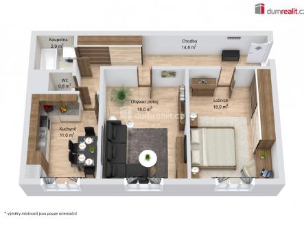 2 | Prodej bytu, 2+1, 70 m²