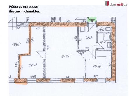 4 | Pronájem bytu, 2+1, 57 m²