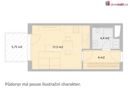 3 | Pronájem bytu, 1+kk, 32 m²