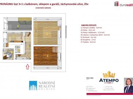 2 | Pronájem bytu, 3+1, 52 m²