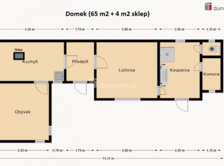 3 | Pronájem - chata/rekreační objekt, 65 m²