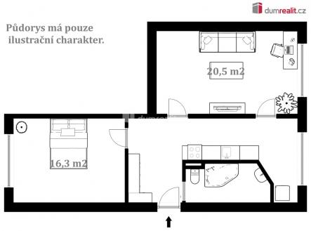 5 | Prodej bytu, 2+1, 60 m²