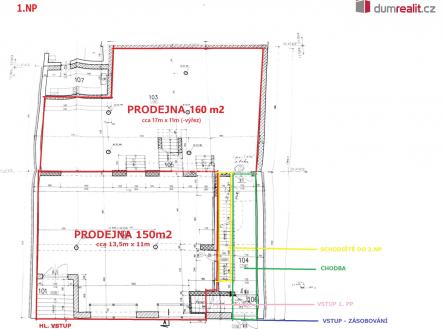 4 | Pronájem - obchodní prostor, 1 m²