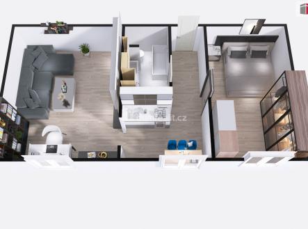 2 | Prodej bytu, 2+1, 44 m²