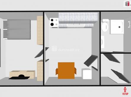 3 | Pronájem bytu, 1+1, 26 m²