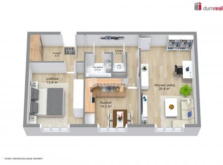 3 | Prodej bytu, 2+1, 59 m²