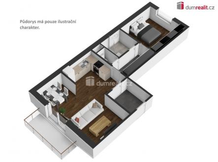 4 | Pronájem bytu, 2+kk, 56 m²