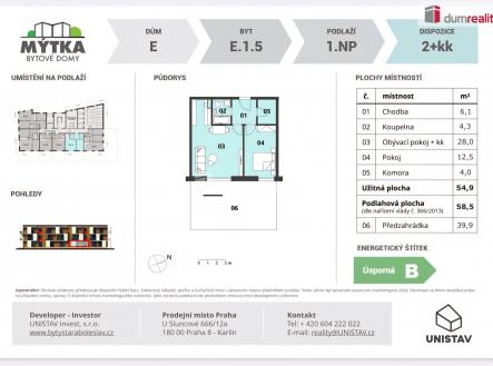 3 | Pronájem bytu, 2+kk, 55 m²