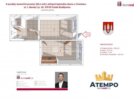 3 | Prodej - obchodní prostor, 50 m²