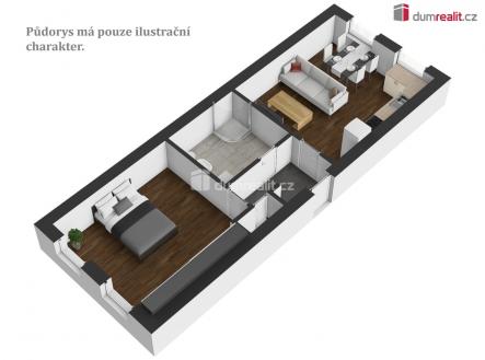 3 | Pronájem bytu, 2+kk, 51 m²