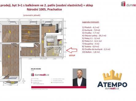 2 | Prodej bytu, 3+1, 72 m²