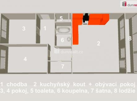 6 | Prodej bytu, 3+kk, 70 m²