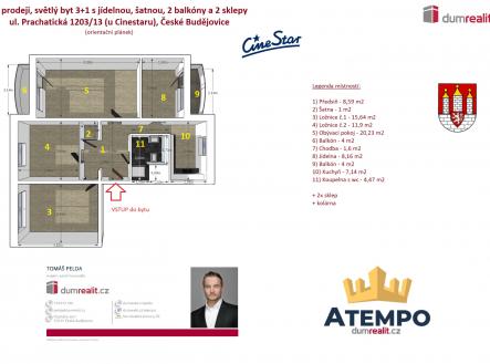 2 | Prodej bytu, 3+1, 85 m²