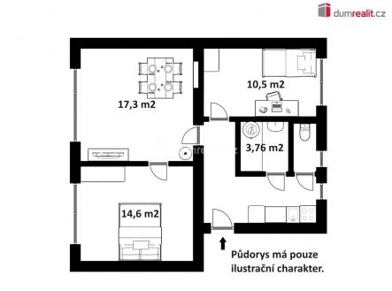 3 | Pronájem bytu, 3+1, 60 m²