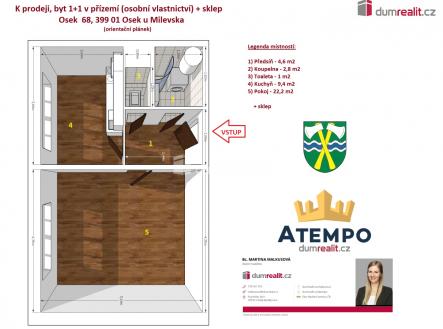 3 | Prodej bytu, 1+1, 42 m²