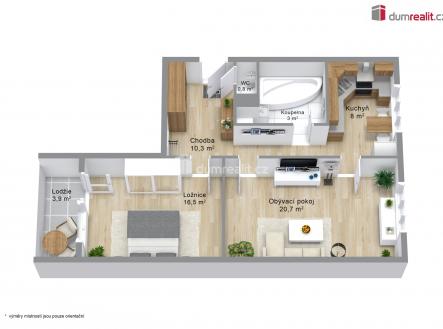 3 | Prodej bytu, 2+1, 60 m²
