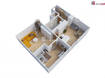 půdorys spodní části | Prodej bytu, 3+1, 97 m²
