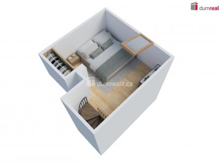půdorys horního mezonetu | Prodej bytu, 3+1, 97 m²