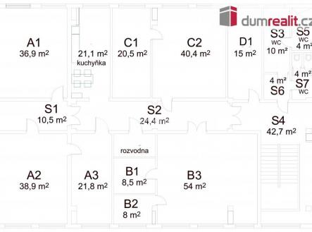 4 | Pronájem - kanceláře, 61 m²