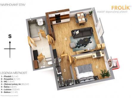 Prodej bytu, 1+kk, 61 m²