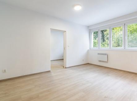 Zrekonstruovaný byt 2+kk - Praha 6, Břevnov - Svojsíkova - obývák | Pronájem bytu, 2+kk, 39 m²