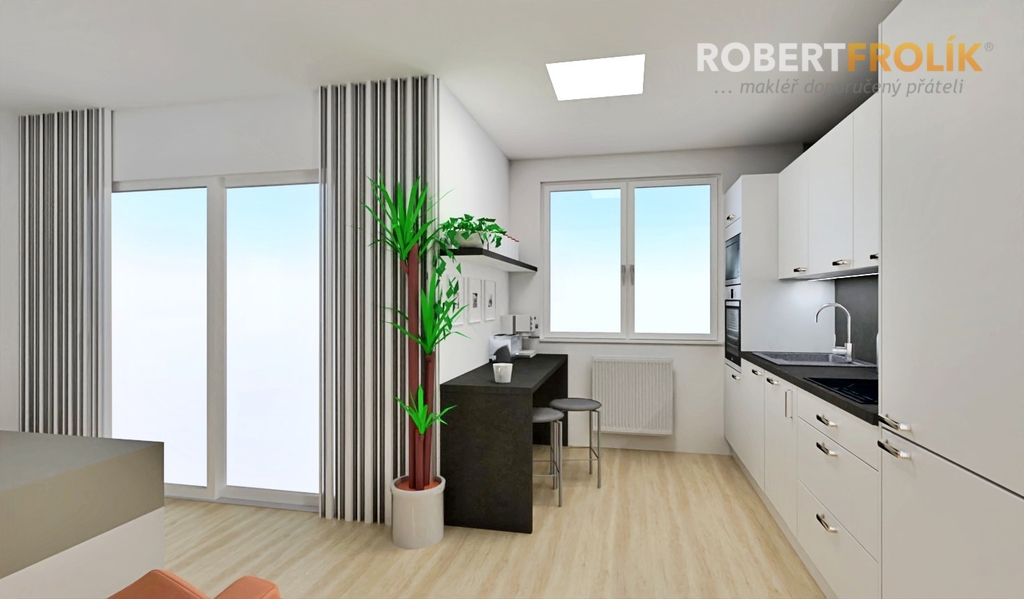 Nový byt 1+kk s lodžií a garážovým stáním - Praha 6, Ruzyně - Stočesova - Byty u Šárky - vizualizace pokoje