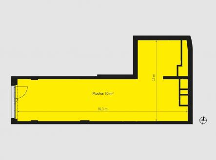 997-pudorys_1200 | Prodej - obchodní prostor, 70 m²