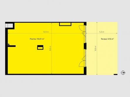 997-pudorys_1200 | Prodej - obchodní prostor, 110 m²