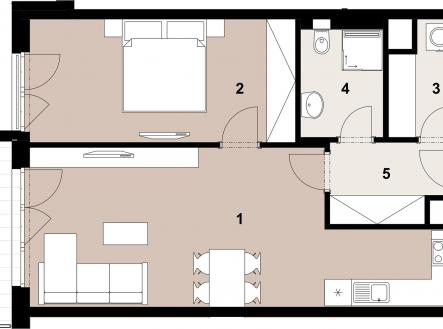 022_2400_RGB | Prodej bytu, 2+kk, 59 m²