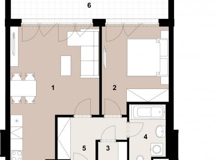 053_2400_RGB | Prodej bytu, 2+kk, 54 m²