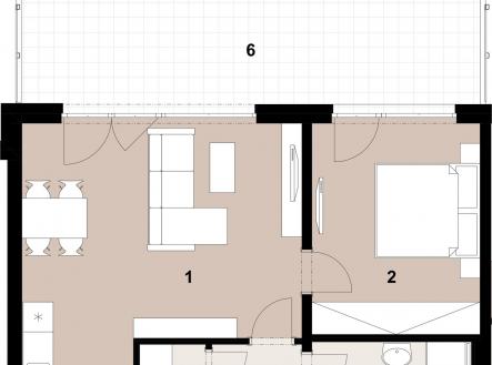 001_2400_RGB | Prodej bytu, 2+kk, 57 m²