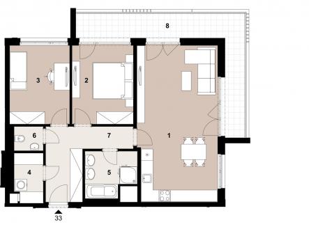 033_2400_RGB | Prodej bytu, 3+kk, 81 m²