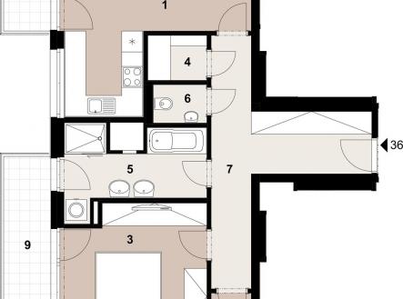 036_2400_RGB | Prodej bytu, 3+kk, 89 m²