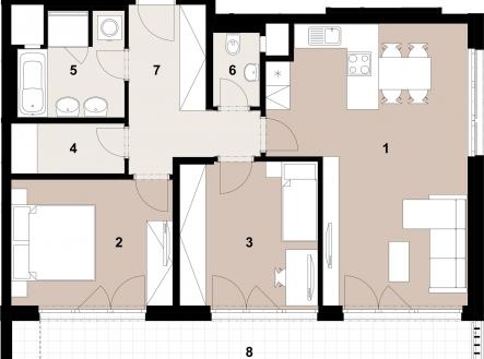 006_2400_RGB | Prodej bytu, 3+kk, 76 m²