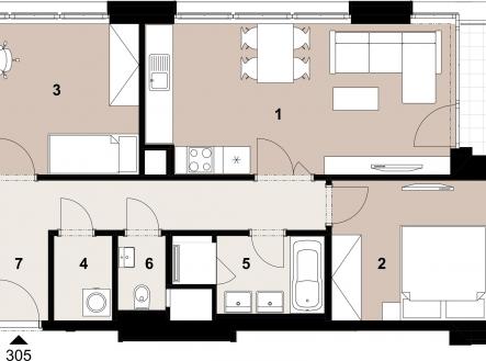305_2400_RGB | Prodej bytu, 3+kk, 69 m²