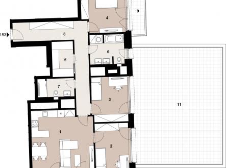153 | Prodej bytu, 4+kk, 107 m²