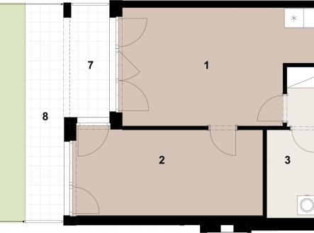 160_2400_RGB | Prodej bytu, 2+kk, 55 m²