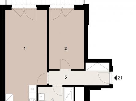 021_2400_RGB | Prodej bytu, 2+kk, 54 m²