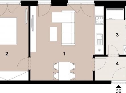 036_2400_RGB | Prodej bytu, 2+kk, 51 m²