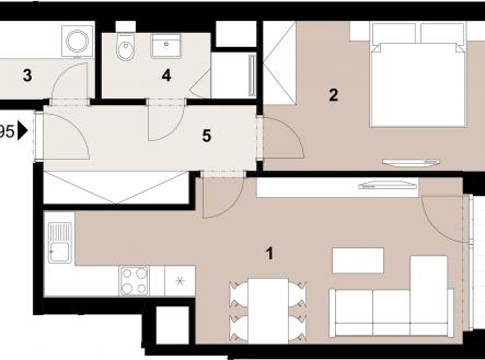 295_2400_RGB | Prodej bytu, 2+kk, 54 m²