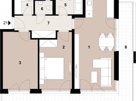021_2400_RGB | Prodej bytu, 3+kk, 70 m²