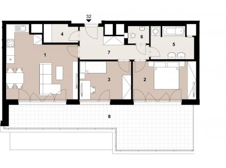 032_2400_RGB | Prodej bytu, 3+kk, 71 m²