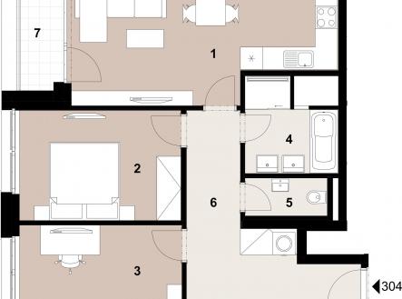 304_2400_RGB | Prodej bytu, 3+kk, 71 m²