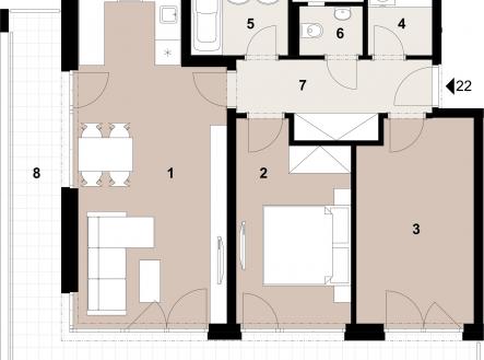 022_2400_RGB | Prodej bytu, 3+kk, 69 m²
