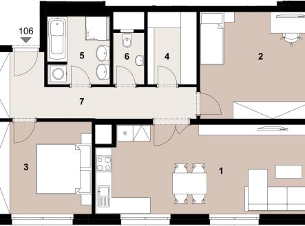 106_2400_RGB | Prodej bytu, 3+kk, 82 m²
