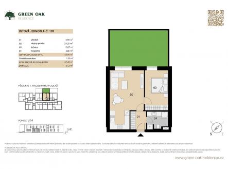 . | Prodej bytu, 2+kk, 48 m²