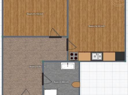 . | Pronájem bytu, 2+kk, 48 m²